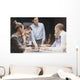 Smiling Female Boss Talking Wall Decal
