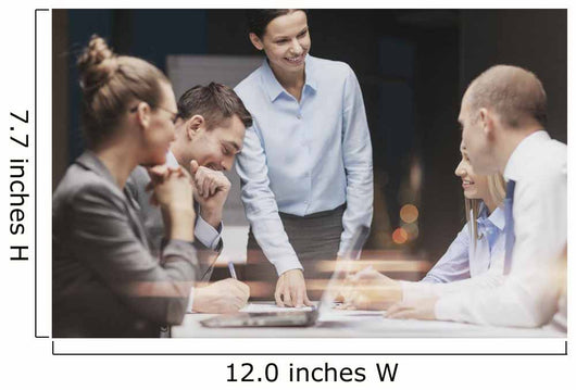 Smiling Female Boss Talking Wall Decal