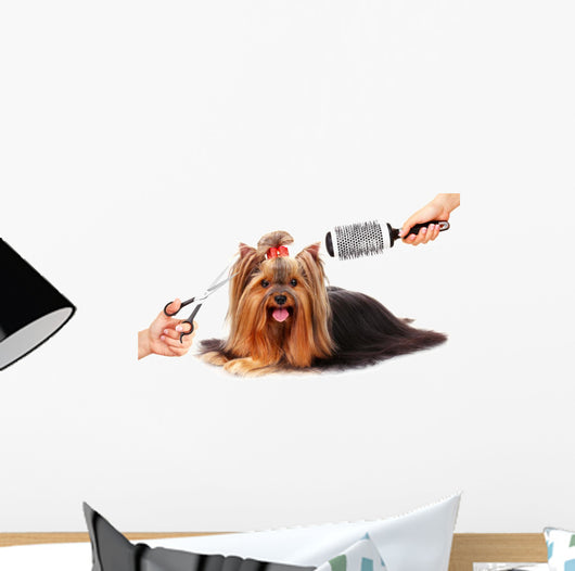 Yorkshire Terrier Grooming Salon Wall Decal