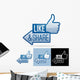 Like and Share Thumbs Up Wall Decal