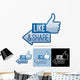 Like and Share Thumbs Up Wall Decal