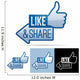 Like and Share Thumbs Up Wall Decal
