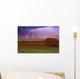 Lightning Over A Field Wall Mural
