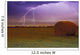 Lightning Over A Field Wall Mural