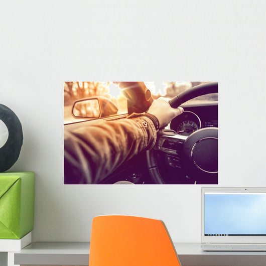 Hand Wheel Car Driving Wall Decal