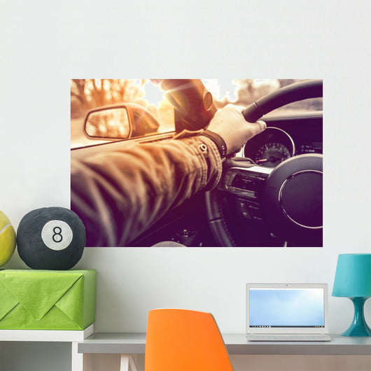 Hand Wheel Car Driving Wall Decal