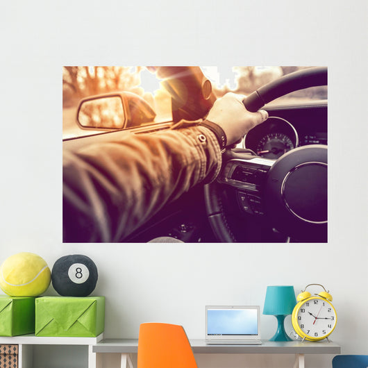 Hand Wheel Car Driving Wall Decal