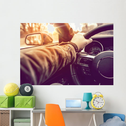 Hand Wheel Car Driving Wall Decal
