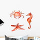 Watercolor sea creatures Wall Decal