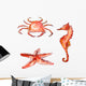Watercolor sea creatures Wall Decal