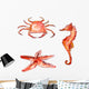 Watercolor sea creatures Wall Decal
