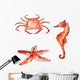 Watercolor sea creatures Wall Decal