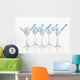 Five Glasses Champagne Wall Decal
