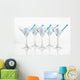 Five Glasses Champagne Wall Decal