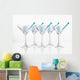 Five Glasses Champagne Wall Decal