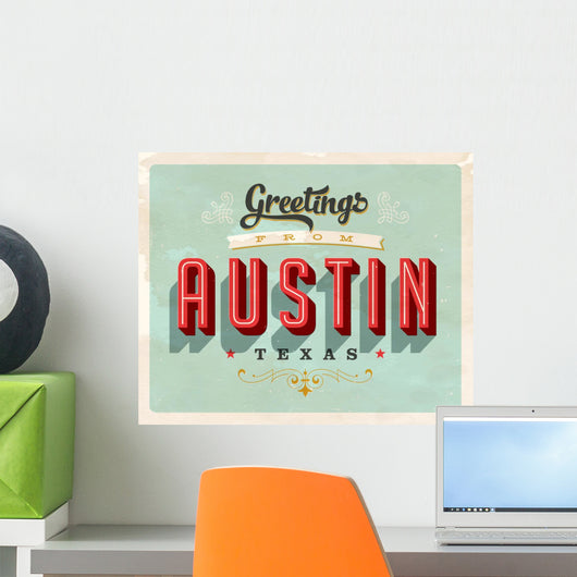 Vintage Greetings from Austin Wall Decal