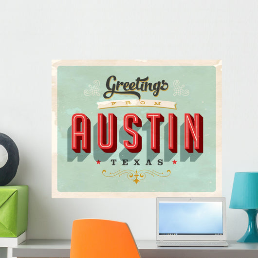 Vintage Greetings from Austin Wall Decal