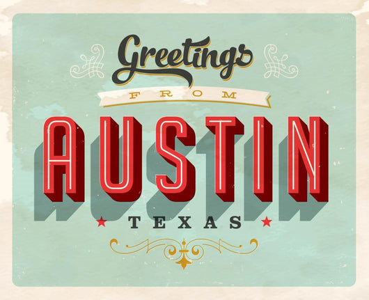 Vintage Greetings from Austin Wall Decal