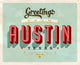Vintage Greetings from Austin Wall Decal