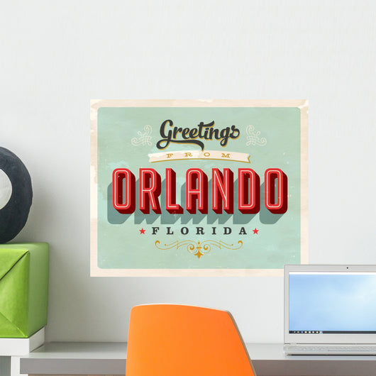 Vintage Greetings from Orlando Wall Decal
