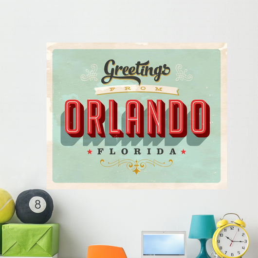 Vintage Greetings from Orlando Wall Decal