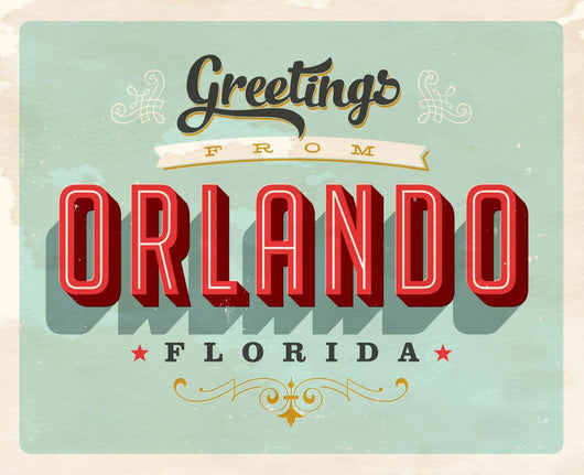 Vintage Greetings from Orlando Wall Decal