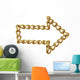 Arrow from the chain. Isolated on white Wall Decal
