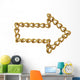 Arrow from the chain. Isolated on white Wall Decal