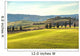 Artistic Tuscan landscape with cypresses, wavy fields and house Wall Decal