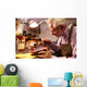 Man Restoring Violin Workshop Wall Decal