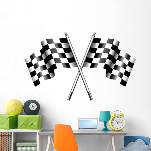 Chequered Checkered Flag Motor Wall Decal