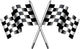 Chequered Checkered Flag Motor Wall Decal