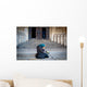 Mendicant Begging outside Church Wall Decal