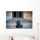 Mendicant Begging outside Church Wall Decal