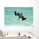Single Pelican Fishing Wall Decal
