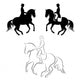 Dressage pirouette Wall Decal