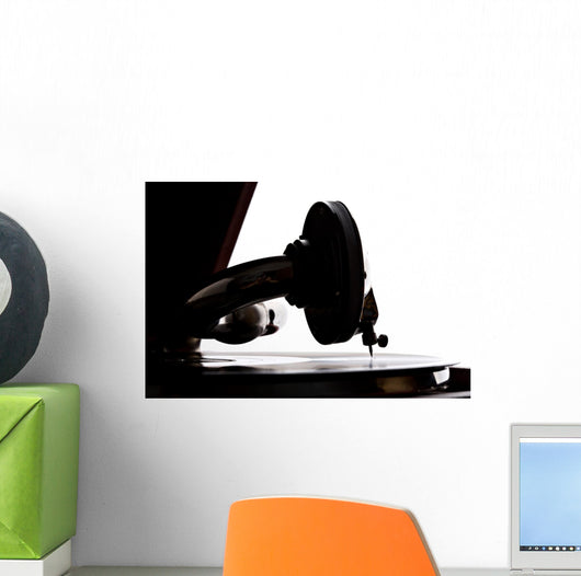 Gramophone Needle Playing Record Wall Decal