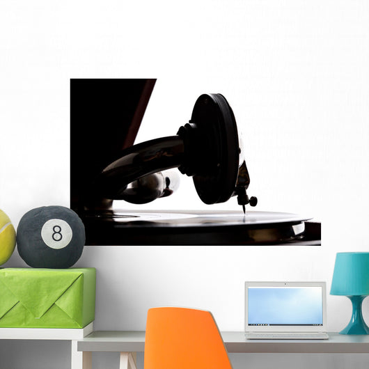 Gramophone Needle Playing Record Wall Decal
