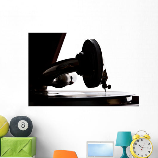 Gramophone Needle Playing Record Wall Decal