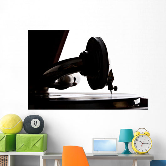 Gramophone Needle Playing Record Wall Decal