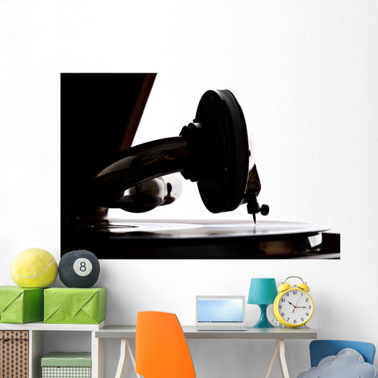 Gramophone Needle Playing Record Wall Decal