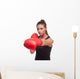 Sporty Boxing Woman Wall Decal