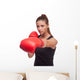 Sporty Boxing Woman Wall Decal