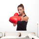 Sporty Boxing Woman Wall Decal