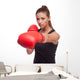 Sporty Boxing Woman Wall Decal