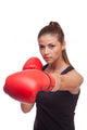 Sporty Boxing Woman Wall Decal