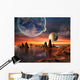 Alien Planet with Earth Wall Decal