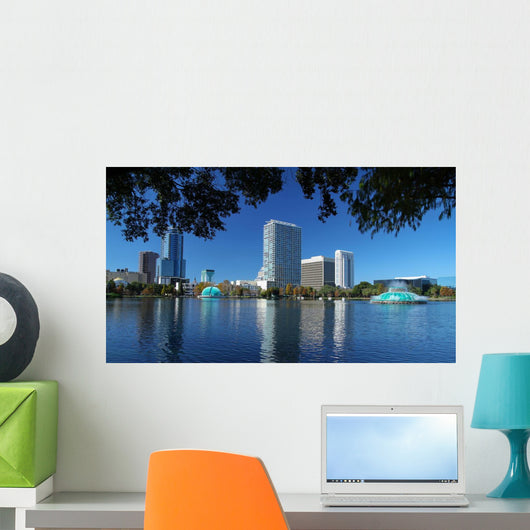 Scenic Downtown Orlando Skyline Wall Decal