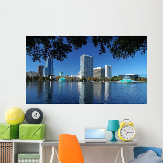 Scenic Downtown Orlando Skyline Wall Decal