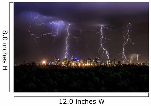 Thunderstorm over Melbourne City Wall Decal